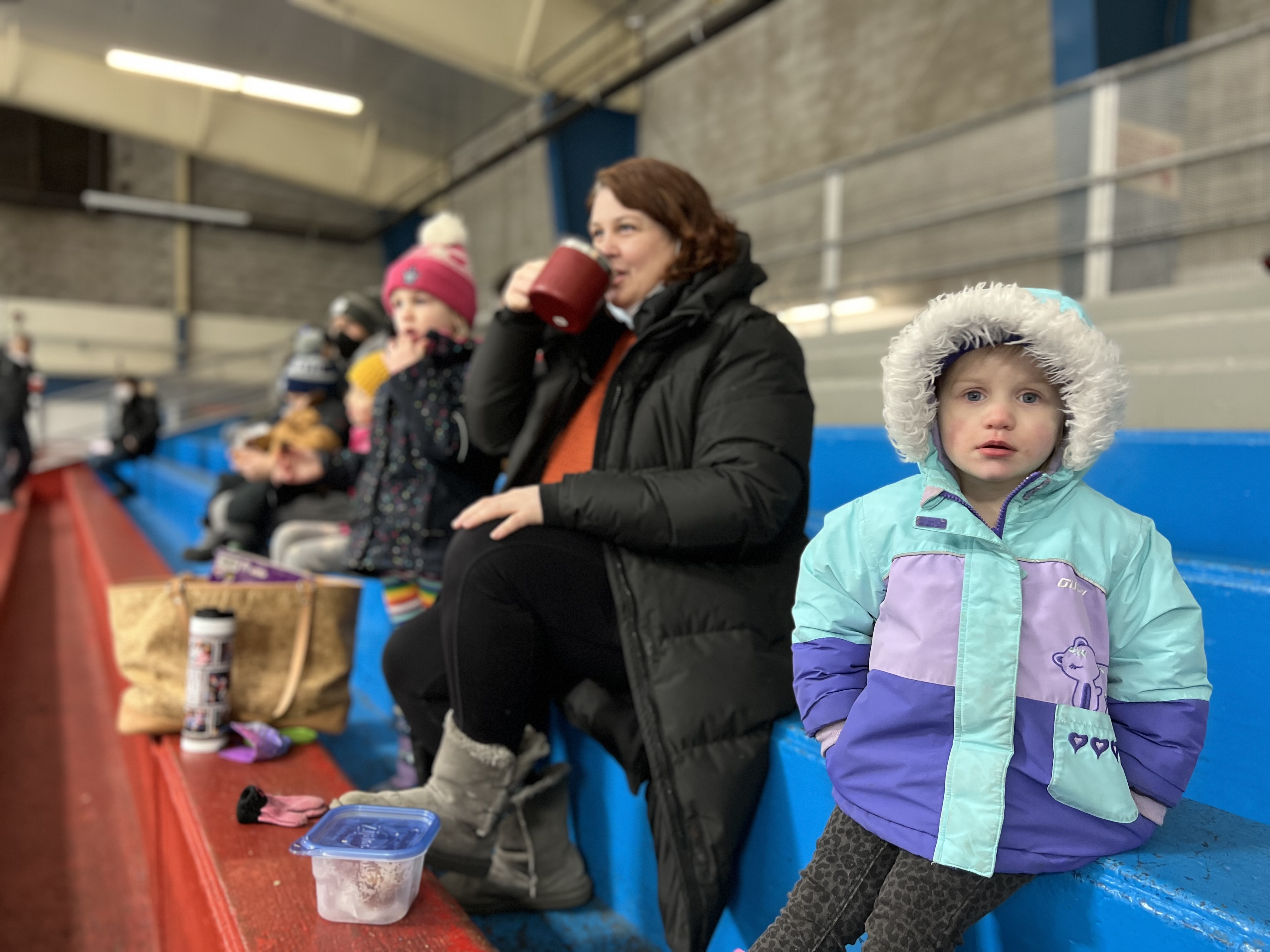 Cameron at hockey game