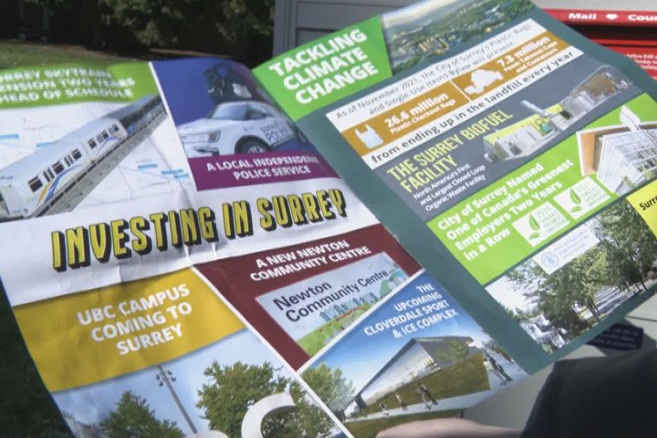 Surrey election campaign heats up as mayor’s flyer hits mailboxes