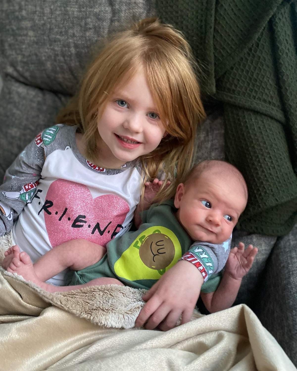 Baby Meyers and his big Sister Adelaide.