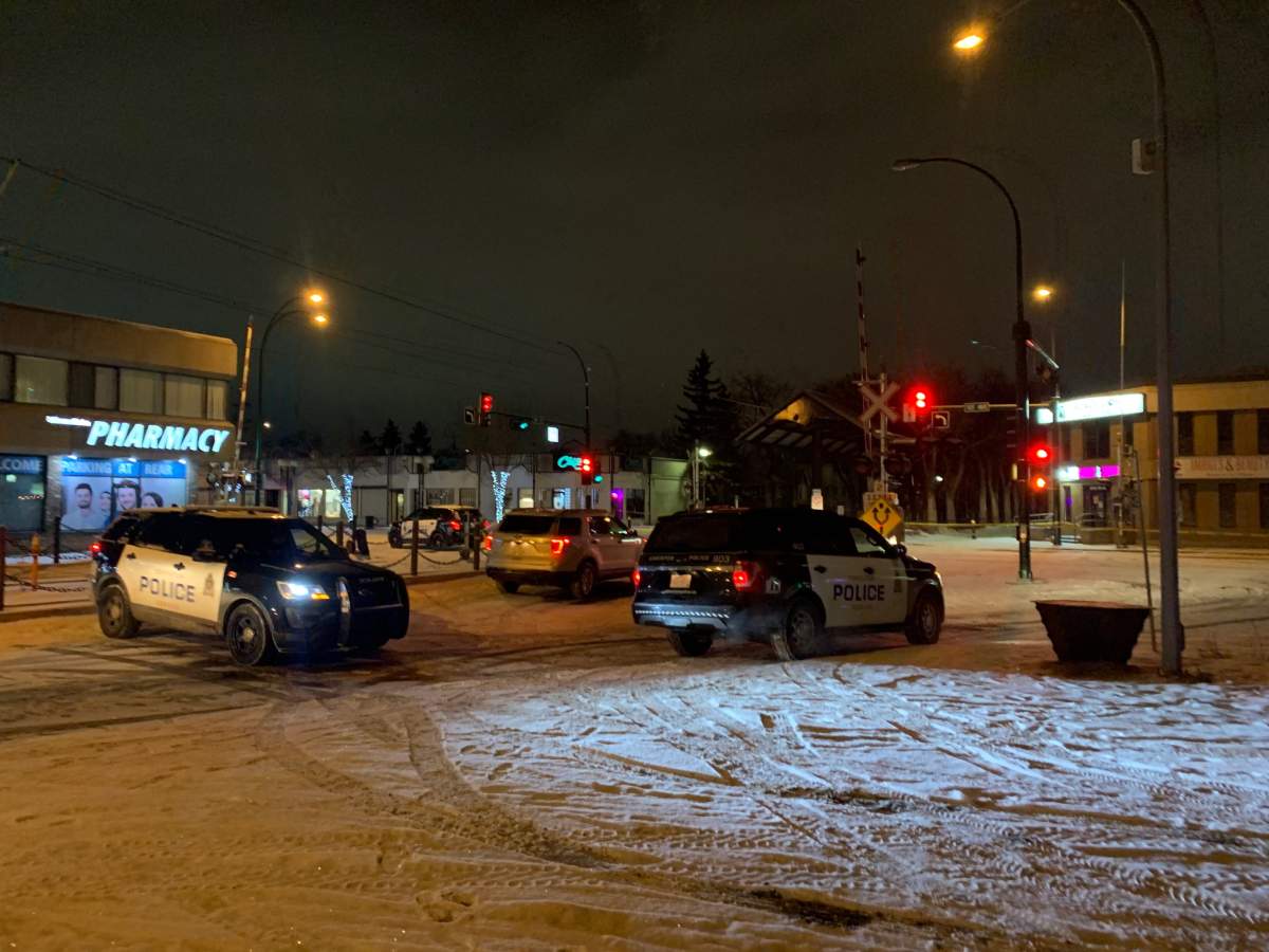 Edmonton police investigate in the area of 107 Ave and 105 Street Wednesday, Feb. 23, 2022.