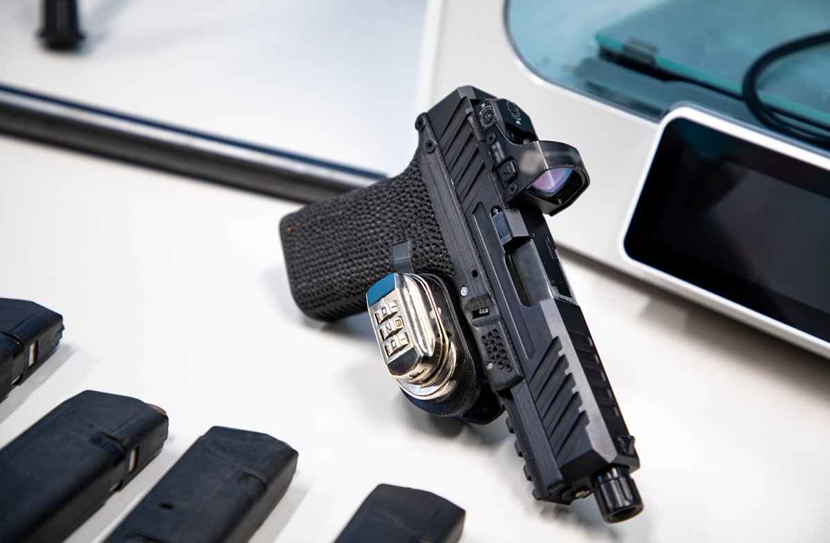 A seized firearm