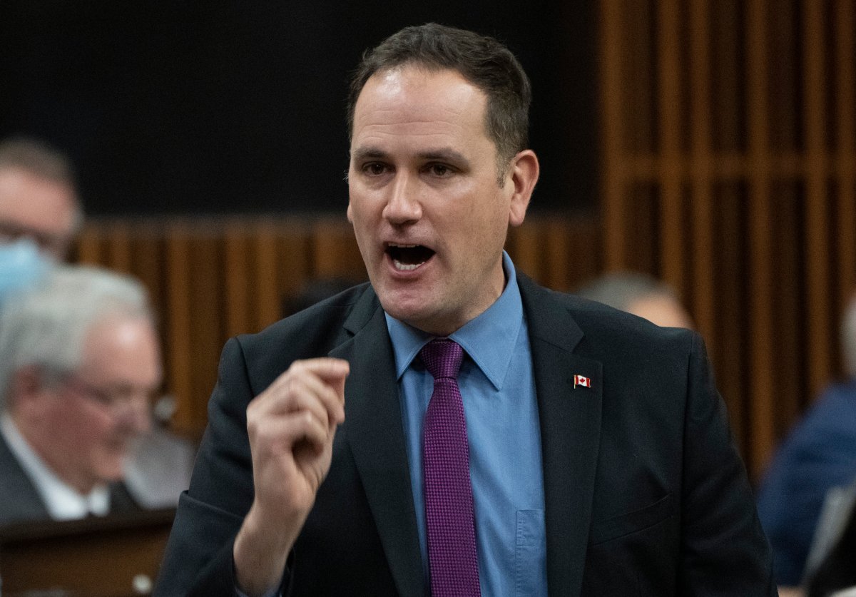 Dan Albas, the Conservative MP for Central Okanagan-Similkameen-Nicola in B.C.’s Southern Interior, speaks during Question Period in Ottawa on Dec. 7, 2021.
