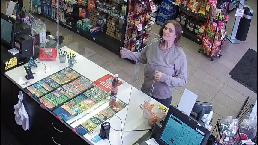 A security camera photo of the suspect taken on Nov. 11, 2021, just before 9:30 a.m.