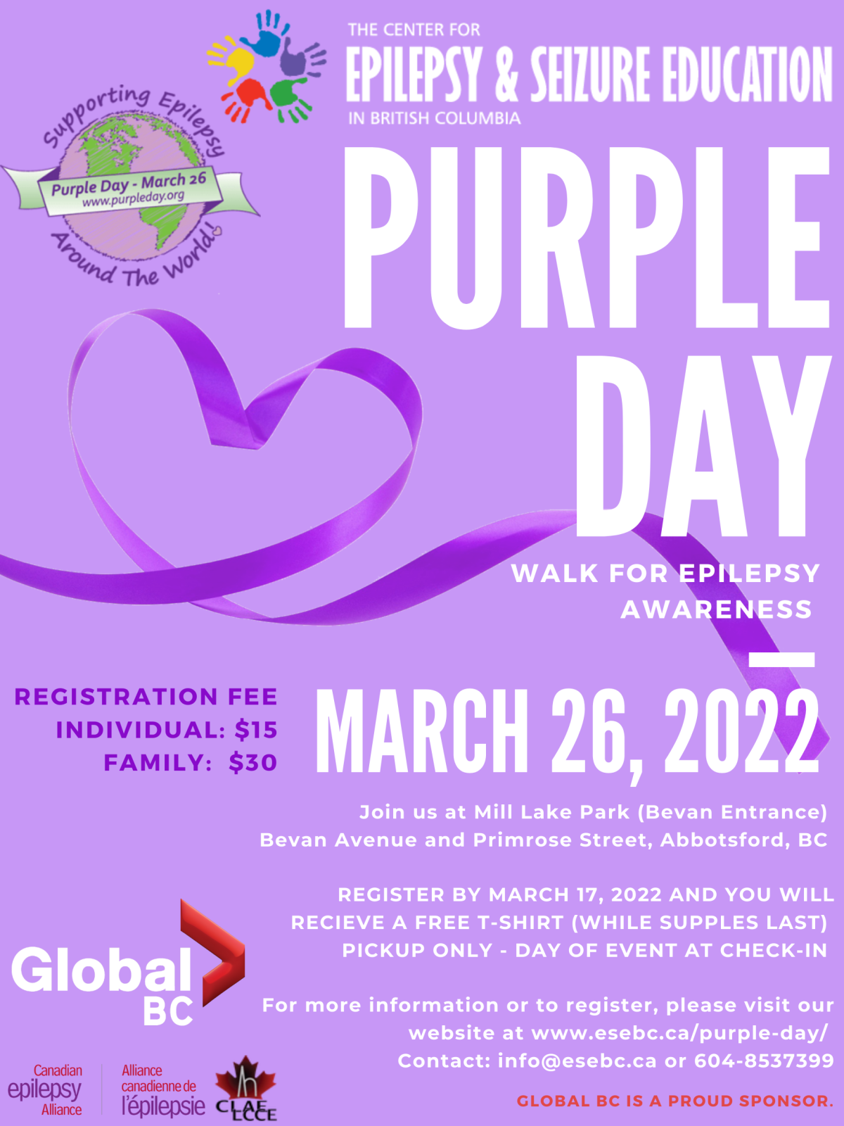 Global BC sponsors ESEBC Purple Day Walk for Epilepsy Awareness - image