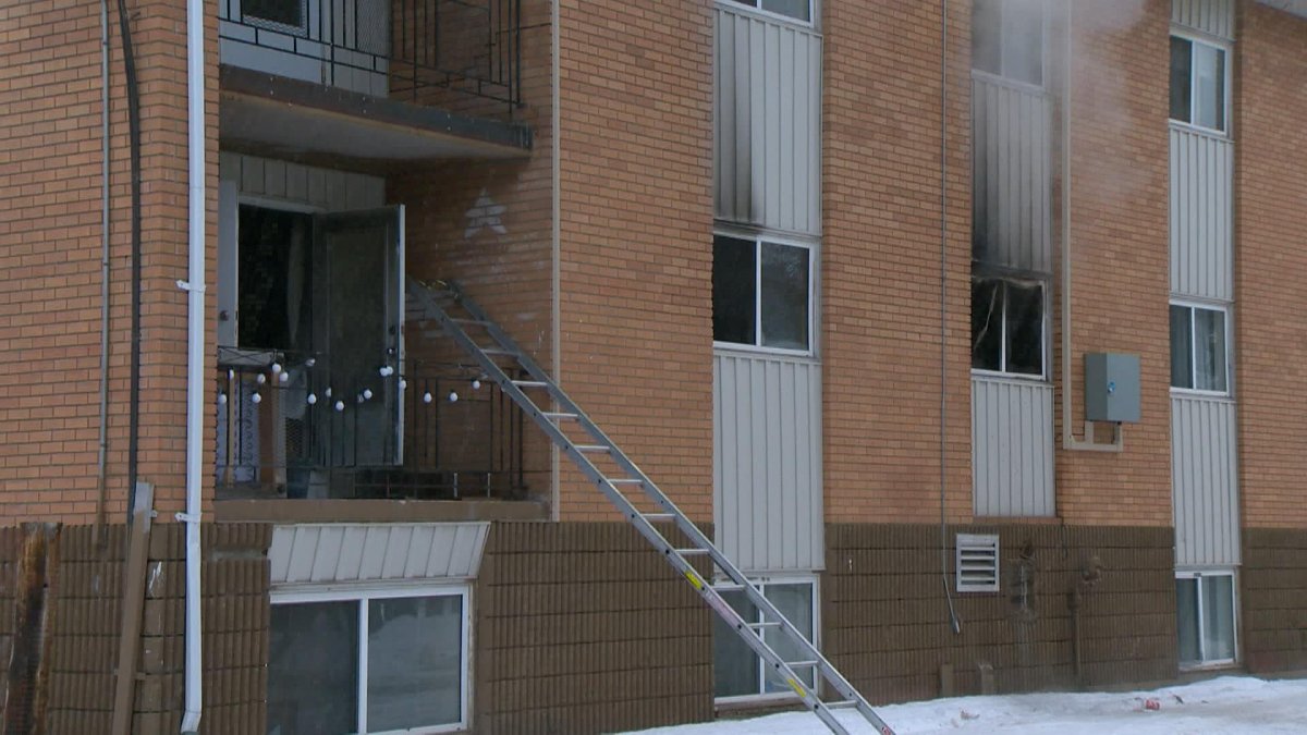 Heavy smoke was coming from a second-floor suite when firefighters arrived at the apartment building, said the Saskatoon Fire Department.