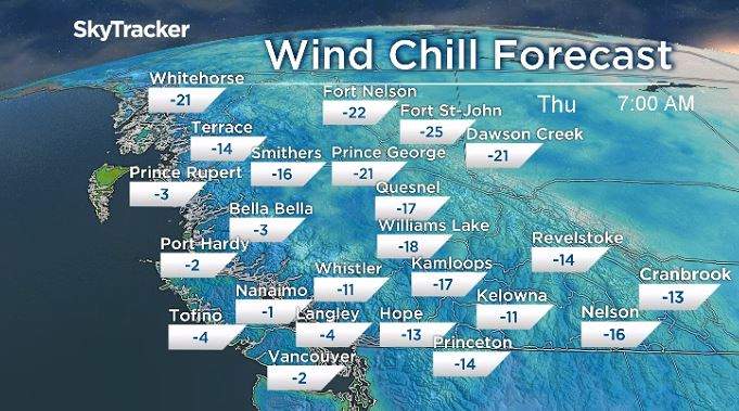 The forecast for Thursday morning, Feb. 24, 2022.