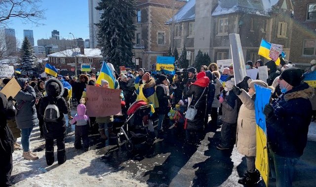 Ukraine supporters rally for third day in a row in Montreal