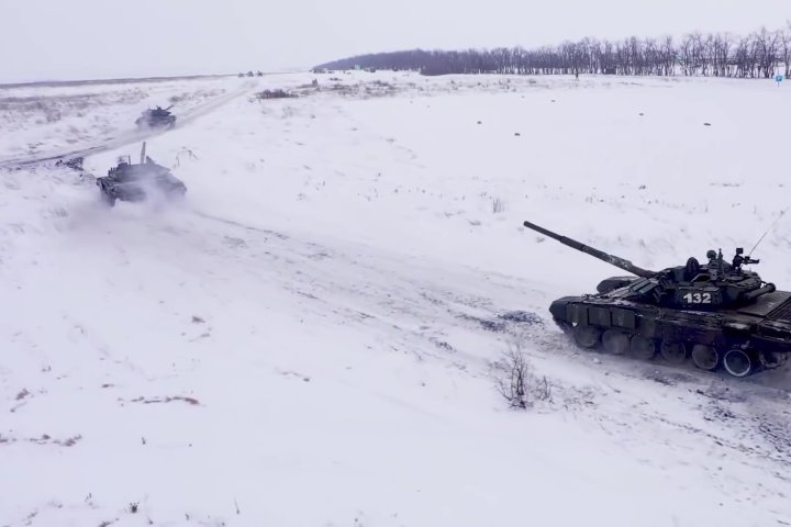 Some Russian troops near Ukraine returning to base, Kremlin says