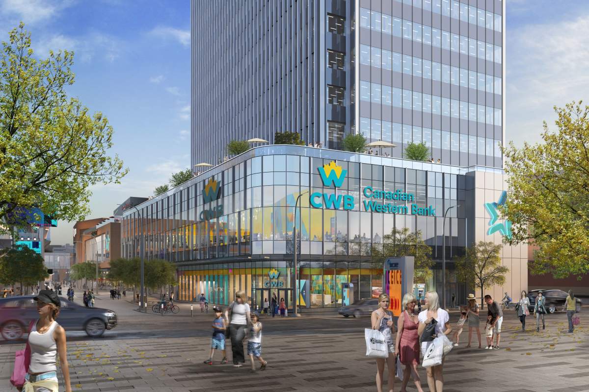 The Canadian Western bank is relocating from Jasper Avenue to the Ice District.