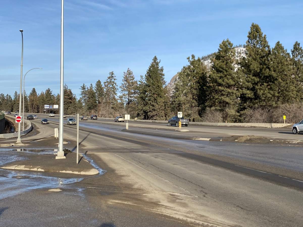 Highway 97 intersection in West Kelowna