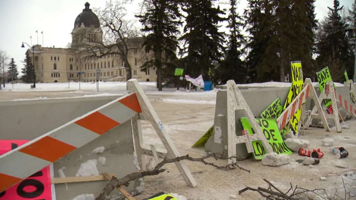 Saskatchewan Legislature trucker protest