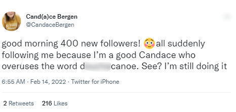 Candance's Tweet