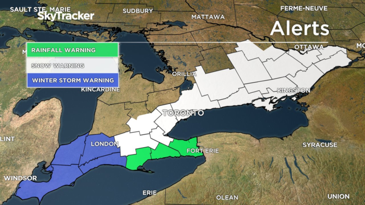 A snowfall warning is in effect for Hamilton and area with snowfall in the amounts of 10 to 20 cm is expected.