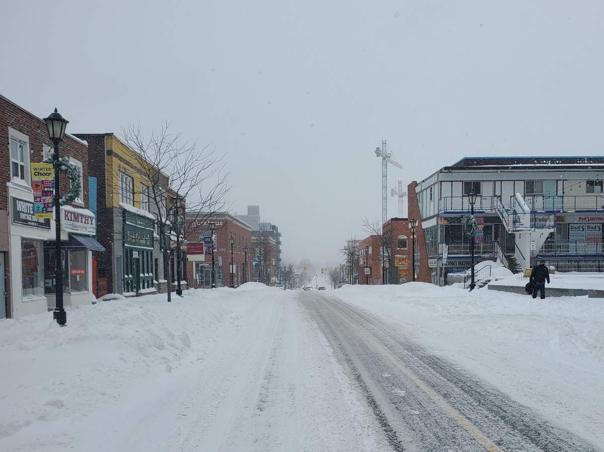 King Street Downtown Kitchener snow