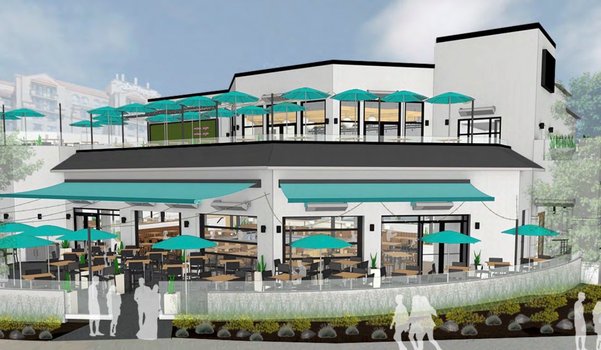 A concept drawing of what Kings Tap in downtown Kelowna will look like.