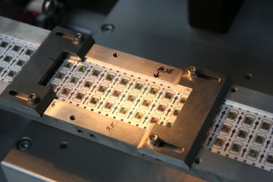 microchips on a production line