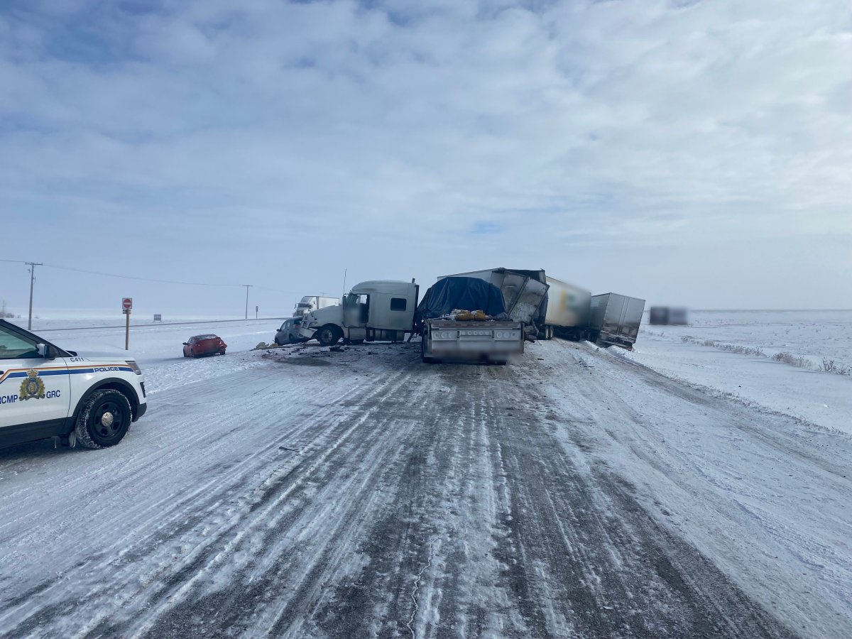 Multiple collisions on Saturday kept Moose Jaw police busy due to poor visibility and snowy weather conditions.