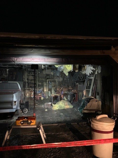 According to a news release, around 7 p.m. on Friday, the fire department received a report of a garage on fire on the 10 block of Morris Drive.
