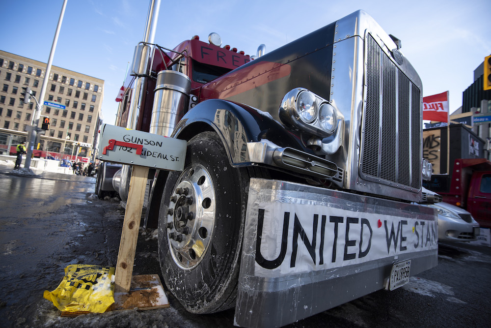 trucker parked in Ottawa