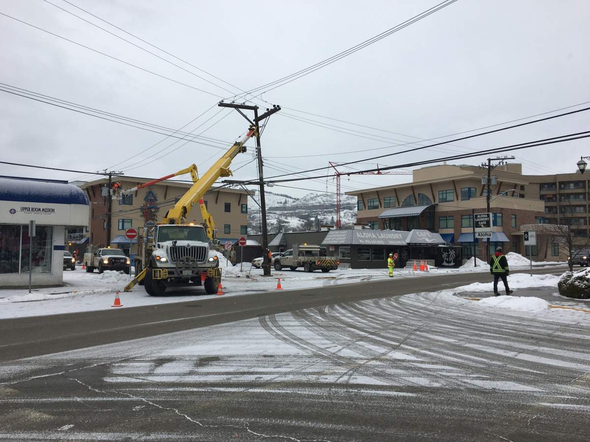 A power outage affected thousands in Vernon.