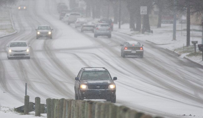Residents of eastern Vancouver Island are being warned to expect snowfall Saturday afternoon. 