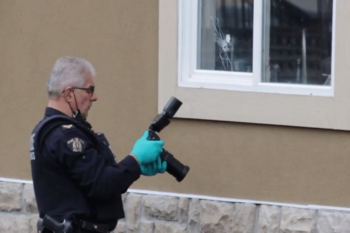 Another surrey home peppered with gunfire