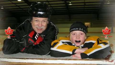 Ashton Bell pictured with childhood coach Bob Caldwell