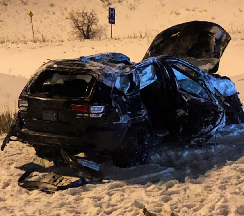 Police say a 21-year-old Mississauga man has been taken to hospital in serious condition after his vehicle rolled over on Highway 403.