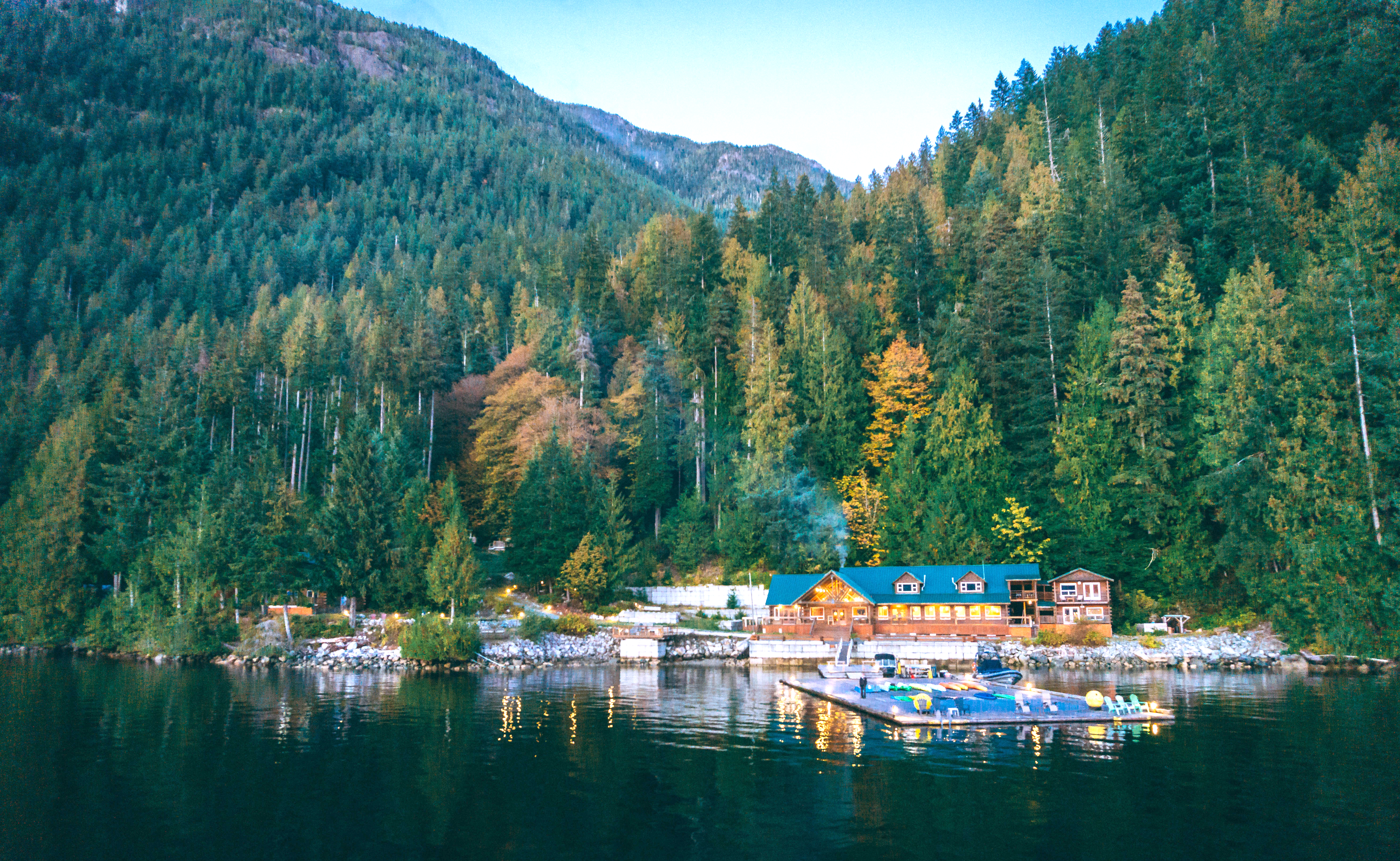 The Klahoose Wilderness Resort in Desolation Sound, BC. The Klahoose Nation purchased the lodge, and has transformed it into a tourist resort.