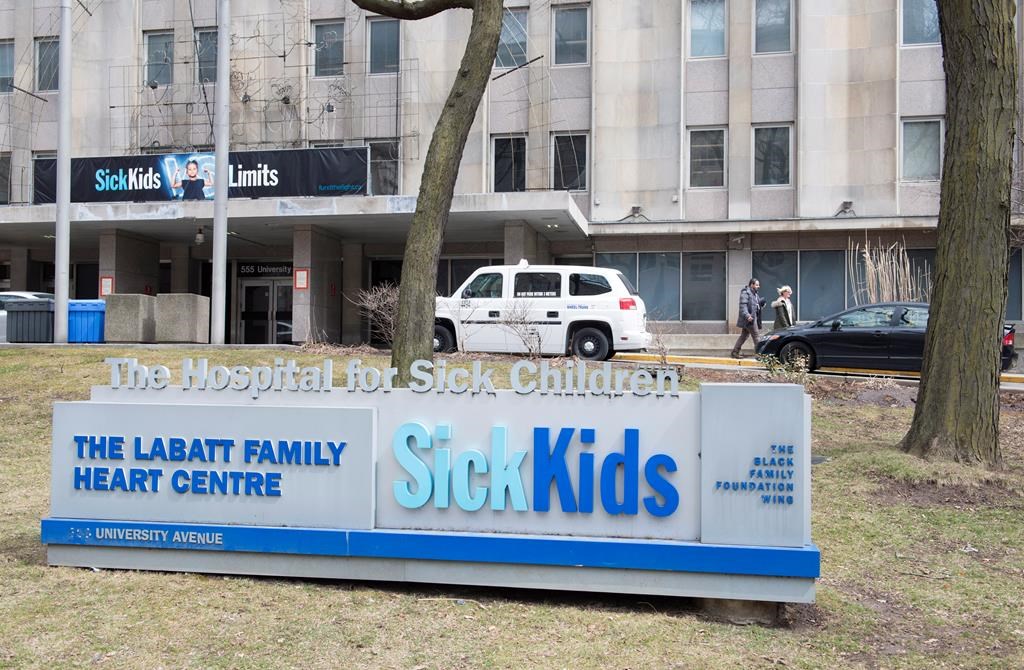 Toronto Sick Kids Hospital in Toronto is shown on Thursday April 5, 2018. 