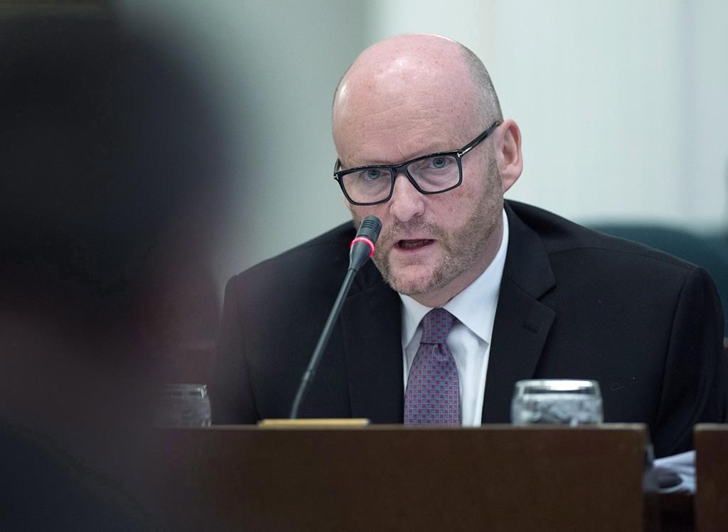 Michael Pickup appears before the public accounts committee at the legislature in Halifax on Wednesday, Nov. 29, 2017. A report by B.C.'s auditor general is making four recommendations to improving housing for women and children fleeing unstable or violent living situations.THE CANADIAN PRESS/Andrew Vaughan.
