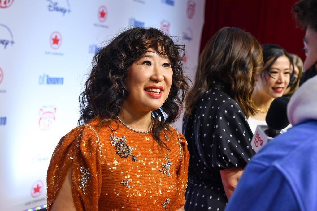Sandra Oh attends the Canadian Disney premiere of "Turning Red" at TIFF Bell Lightbox in Toronto, Tuesday, March 8, 2022. 