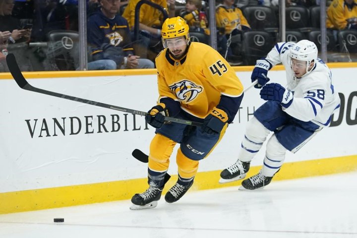 Forsberg’s goal, assist lead Preds over Leafs 6-3