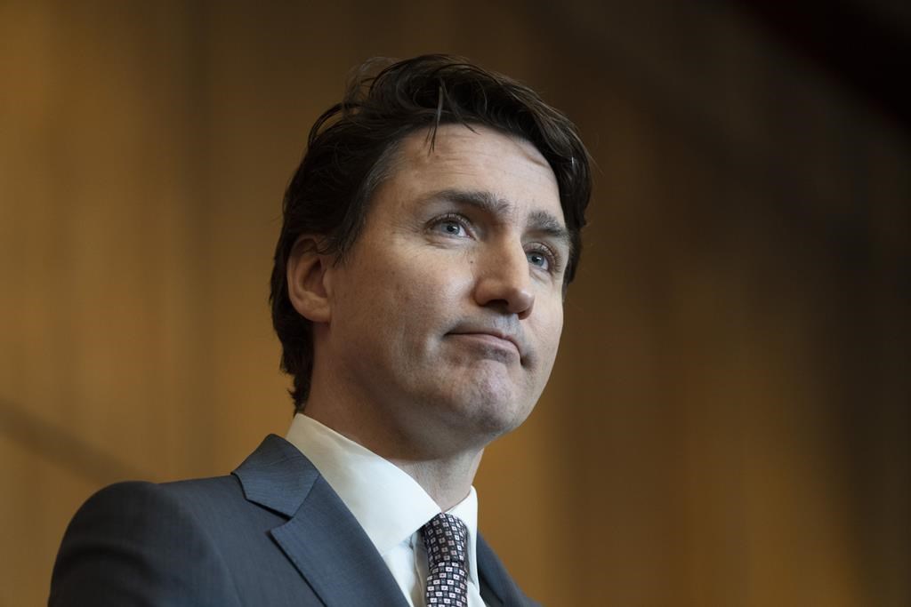 Prime Minister Justin Trudeau listens to a question during a news conference, Tuesday, March 22, 2022 in Ottawa. 