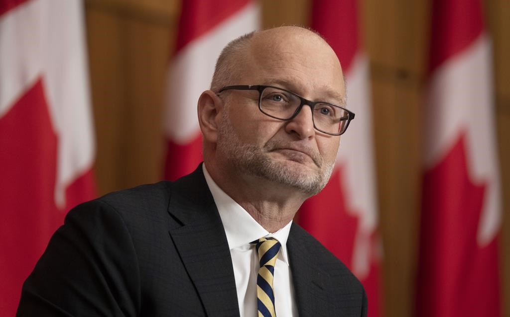 Minister of Justice and Attorney General of Canada David Lametti speaks about repealing mandatory minimum sentences during a news conference, Tuesday, Dec. 7, 2021, in Ottawa. The federal government has announced more than $6.2 million in funding to help victims of violent crime in Nova Scotia.