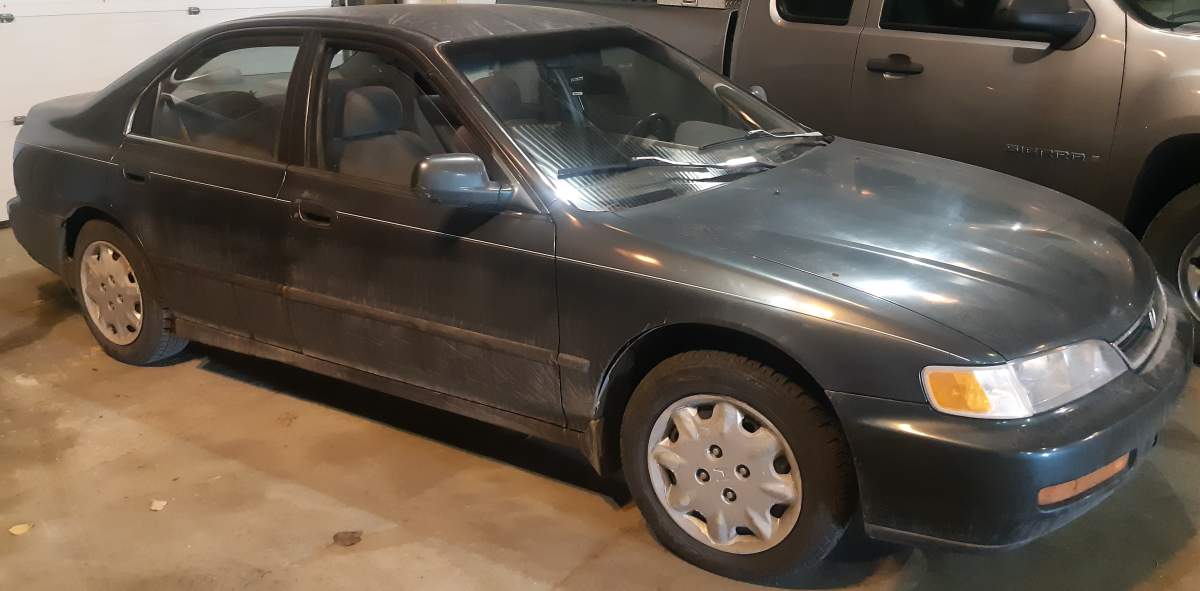 An undated photo of the 1996 Honda Accord sedan Calgary police believe was involved in a pedestrian hit and run early on March 26, 2022.