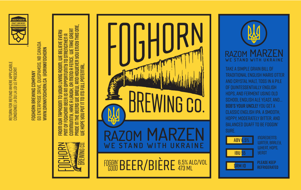 Estabrooks says a lot of work went into creating the label for Razom.