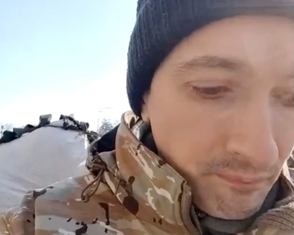 Andrzej Kushnirou is a member of the Belarusian battalion of Ukraine’s armed forces.