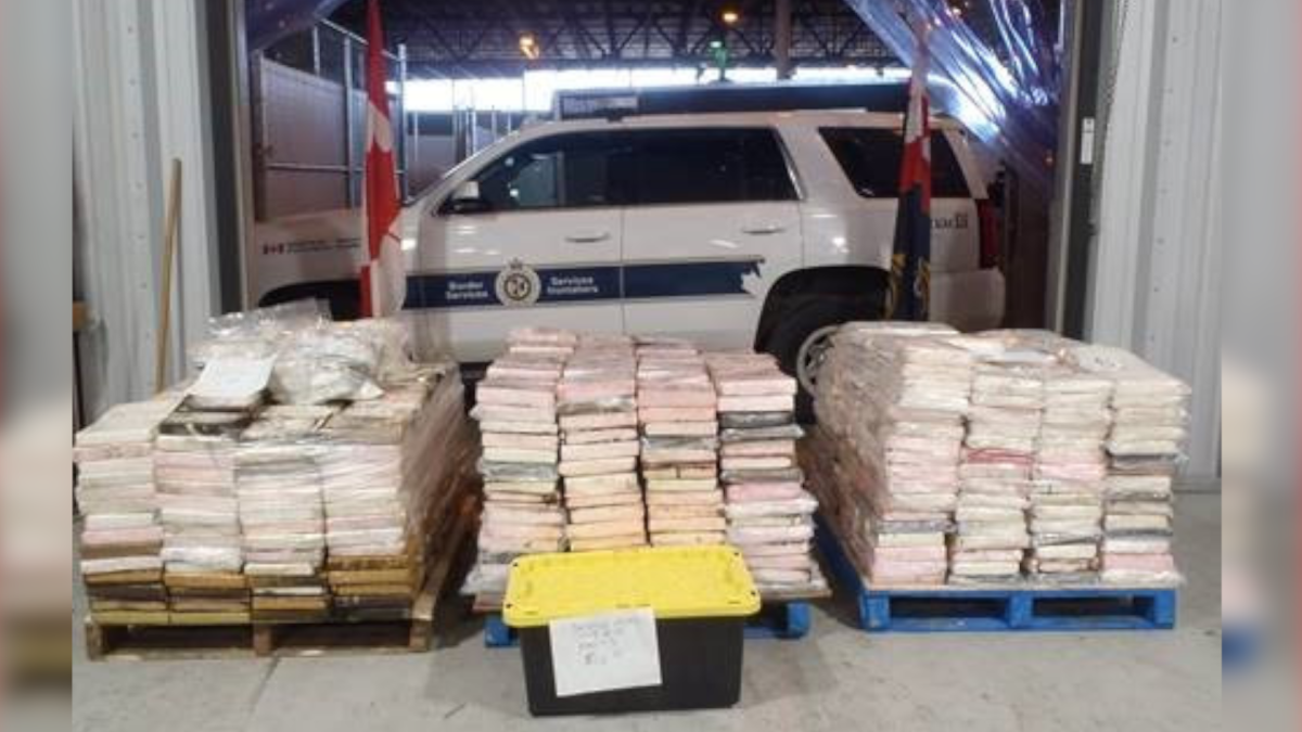 RCMP say 1.5 tonnes of cocaine – valued at about $200 million – was confiscated from a marine cargo container in New Brunswick in early January 2022.