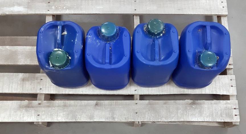 A picture of the alleged MDMA precursors that were seized by CBSA and ALERT.