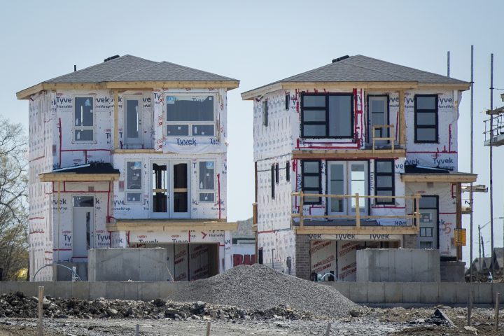 New houses under construction in Amherstview, Ontario on Friday May 14, 2021. 