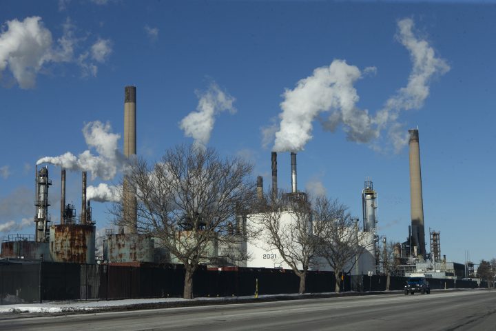 A view of the Imperial Oil plant in Sarnia, Ontario on Wednesday January 26 , 2022.