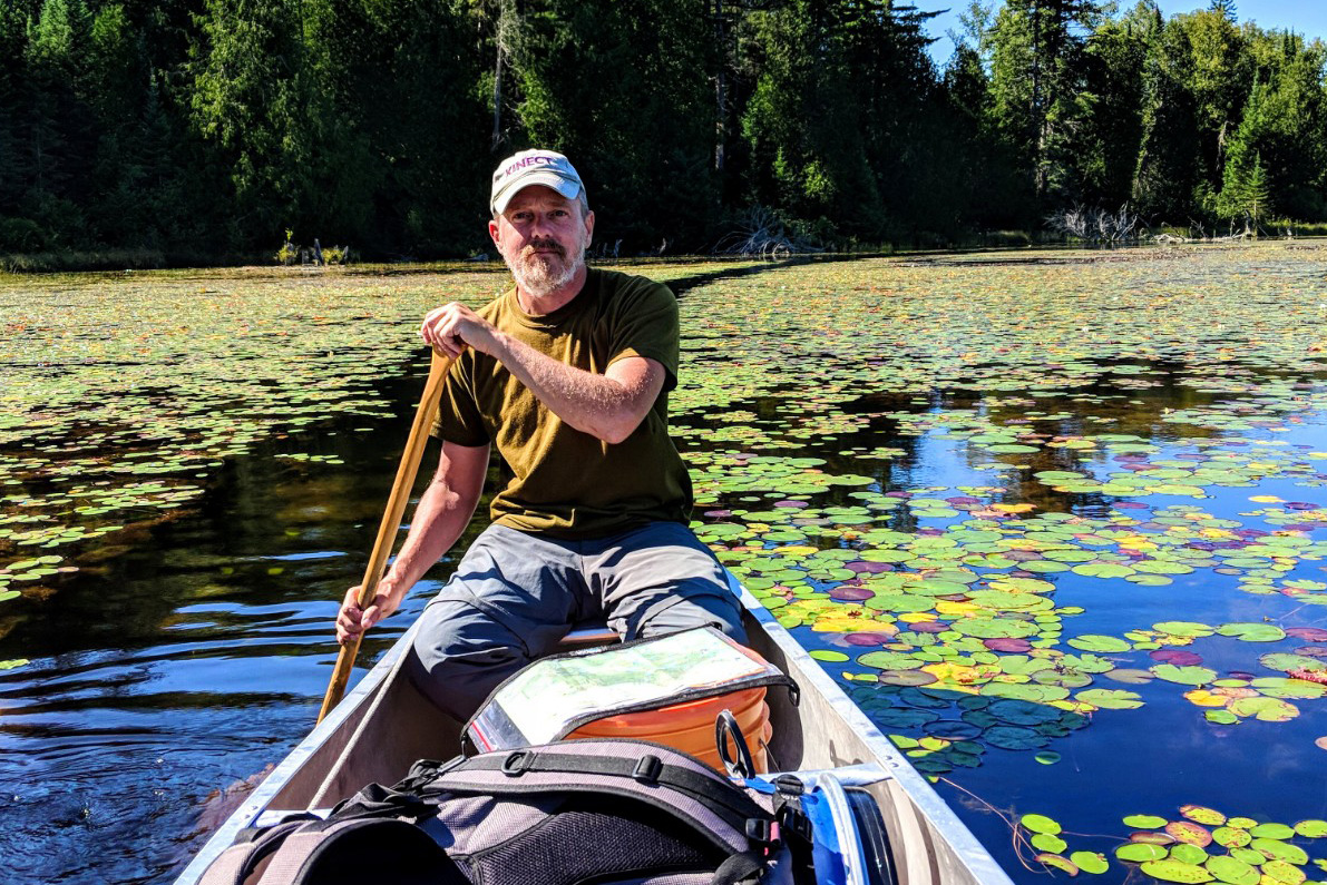 Mark Hogben is shown paddling on Lake Kipawa in Quebec in a Nov. 26, 2021 handout photo.