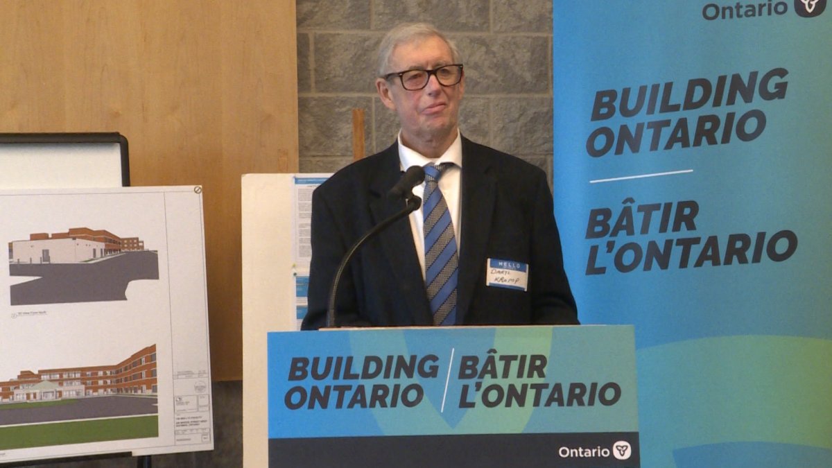 MPP Darryl Kramp during a Friday funding announcement which will see 69 new long-term care beds built.