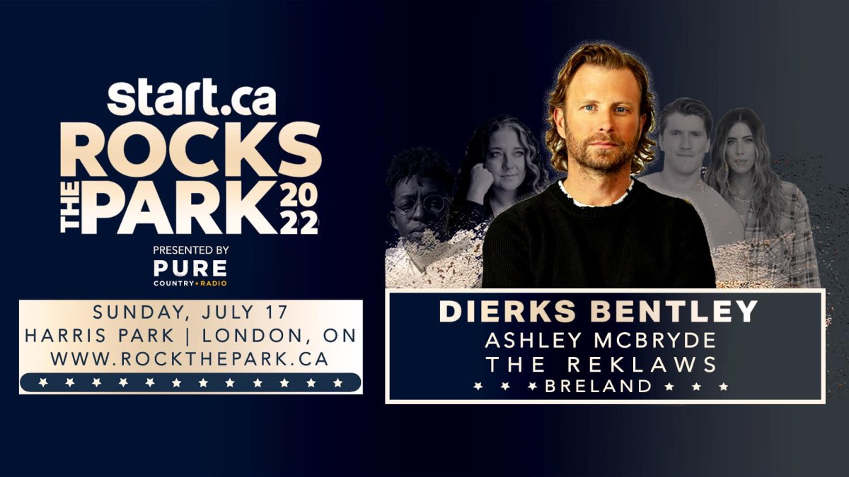 Dierks Bentley will headline Rock The Park's country-themed fifth and closing night.