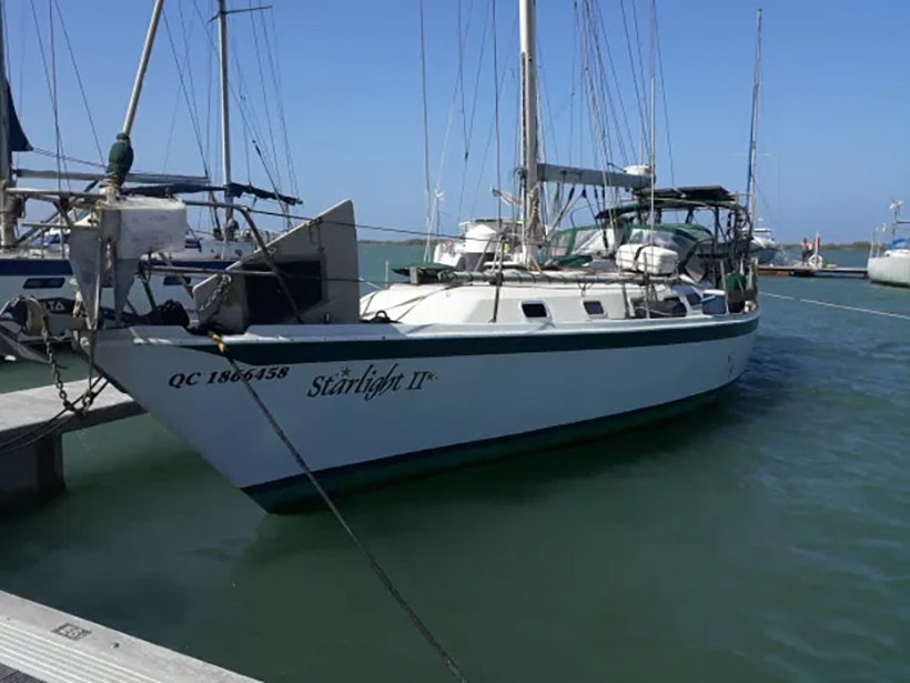 Don Cavers’ sailboat.