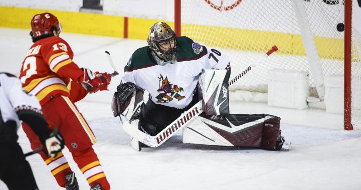 Gaudreau grabs 3 points, Flames hand struggling Coyotes 4-2 loss