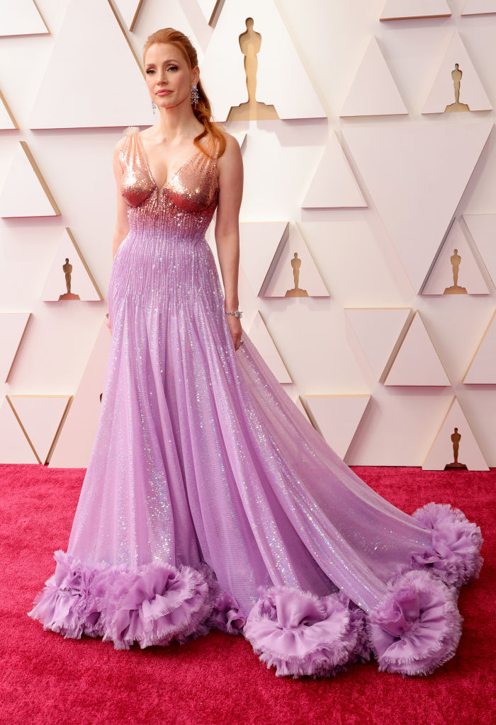 Jessica Chastain attends the 94th Annual Academy Awards at Hollywood and Highland on March 27, 2022 in Hollywood, California.