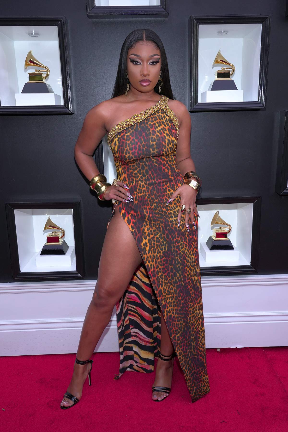 Megan Thee Stallion attends the 64th Annual GRAMMY Awards at MGM Grand Garden Arena on April 03, 2022 in Las Vegas, Nevada.