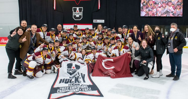 Découvrez l’équipe de hockey féminin de Concordia, couronnée championne nationale pour la première fois en 23 ans